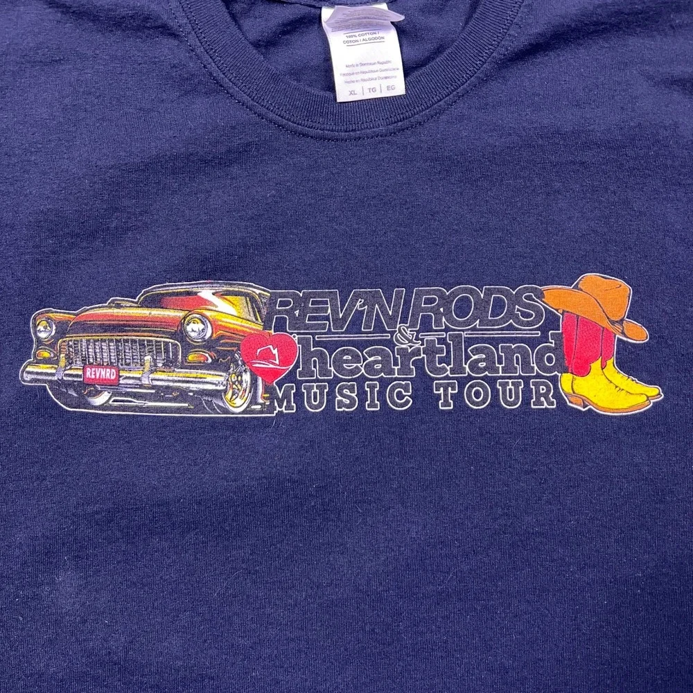 Gildan Ultra Cotton Mens XL Revn Rods Cars Heartland Tour‎ Indianapolis 2016